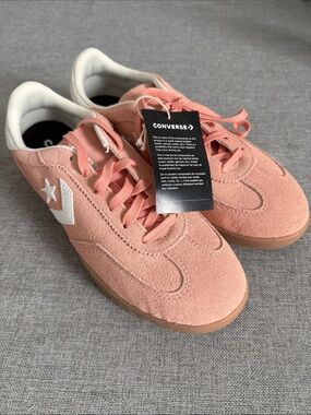 Converse Run Star Trainer Suede Low Top Sneakers Pink flamingo
